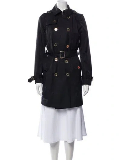 Pre-owned Michael Kors Trench Coat In Black