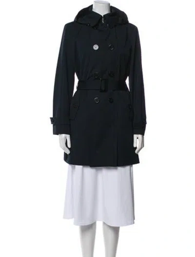Pre-owned Michael Kors Trench Coat In Blue