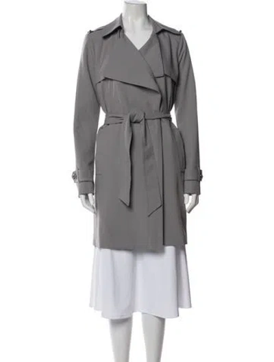 Pre-owned Michael Kors Trench Coat In Gray
