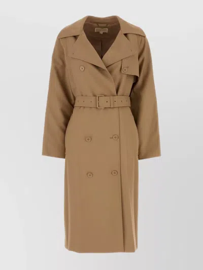 MICHAEL KORS TRENCH COAT POLYESTER BLEND CAMEL