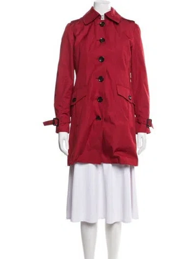 Pre-owned Michael Kors Trench Coat In Red