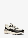 Michael Kors Trevor Mixed-media Trainer In Black