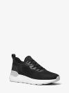 Michael Kors Trevor Stretch Knit Slip-on Trainer In Black