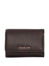 Michael Kors Tri-fold Leather Wallet In Brown