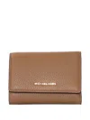 Michael Kors Tri-fold Leather Wallet In Brown