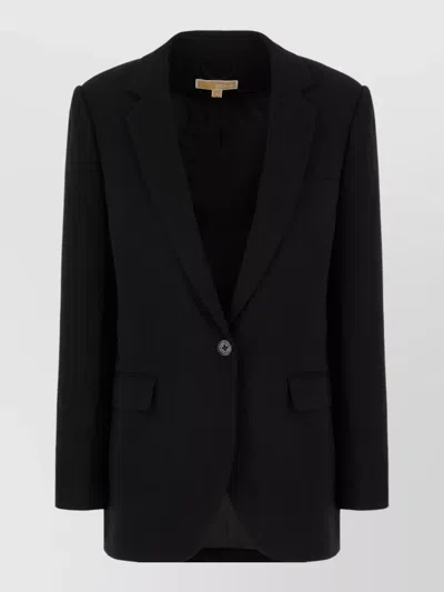 Michael Kors Triacetate Blend Single Breasted Blazer In Black