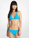 Michael Kors Triangle Bikini Top In Blue