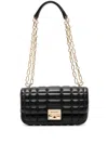 Michael Kors Small Tribeca Quilted Shoulder Bag In Black