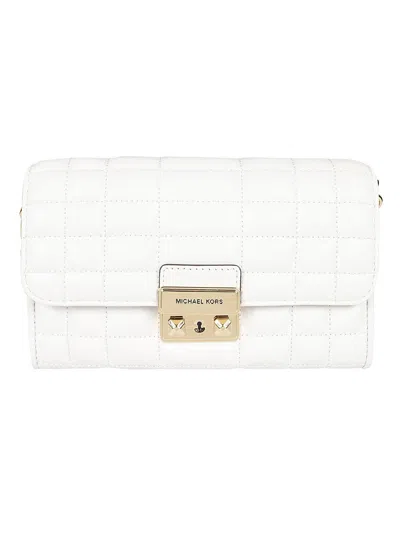 Michael Kors Tribeca Large Crossbody Bag In Optic White