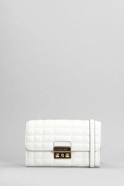 Michael Kors Tribeca Large Crossbody Bag In White