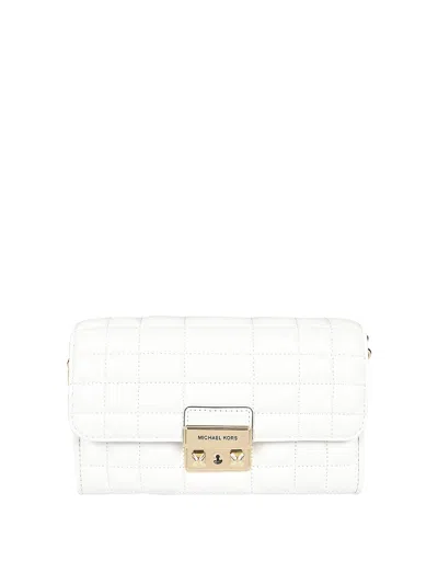 Michael Kors Tribeca Leather Bag In White