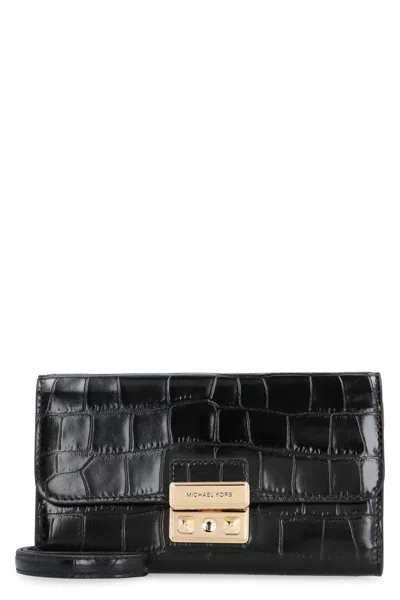 Michael Kors Tribeca Leather Wallet On Chain