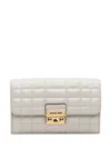Michael Kors Tribeca Lg Wllt Chn Xbody In White