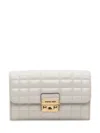Michael Kors Tribeca Lg Wllt Chn Xbody In White
