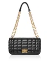 Michael Kors Michael  Tribeca Large Convertible Chain Shoulder Bag In Black
