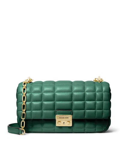 Michael Kors Tribeca Long Convertible Chain Shoulder Bag In Bosco