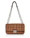 Michael Kors Tribeca Long Convertible Chain Shoulder Bag In Brown