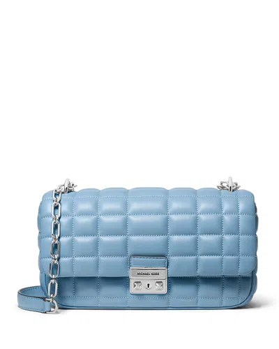 Michael Kors Tribeca Long Convertible Chain Shoulder Bag In Chambray