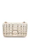 Michael Kors Quilted Metallic Shoulder Bag With Chain Strap