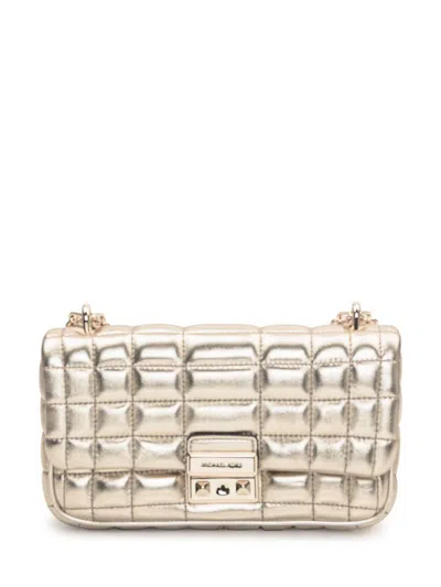 MICHAEL KORS MICHAEL KORS TRIBECA QUILTED LEATHER METALLIC SHOULDER BAG