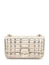 Michael Kors Quilted Metallic Shoulder Bag With Chain Strap In Gold