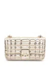Michael Kors Quilted Metallic Shoulder Bag With Chain Strap In Gold