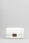 Michael Kors Tribeca Shoulder Bag In White Leather
