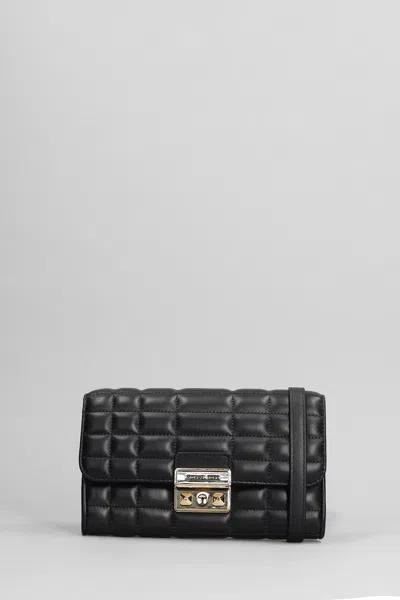 Michael Kors Tribeca Shoulder Bag In Black Leather