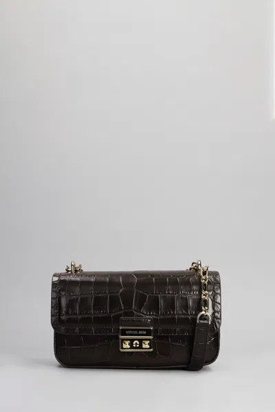 Michael Kors Tribeca Shoulder Bag In Dark Brown Leather