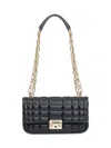 Michael Kors Small Tribeca Quilted Shoulder Bag In Black