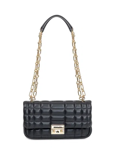 Michael Kors Michael  Tribeca Large Convertible Chain Shoulder Bag In Black