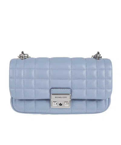 Michael Kors Tribeca Small Quilted Crossbody Bag In Blue