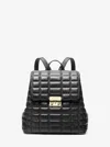 Michael Kors Tribeca Small Quilted Leather Backpack In Black
