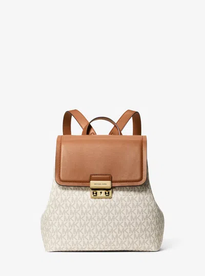 Michael Kors Tribeca Small Signature Logo Backpack In Multi