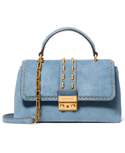 Michael Kors Tribeca Small Top Handle Satchel Bag In Blue