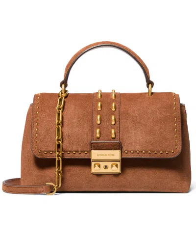 Michael Kors Tribeca Small Top Handle Satchel Bag In Brown