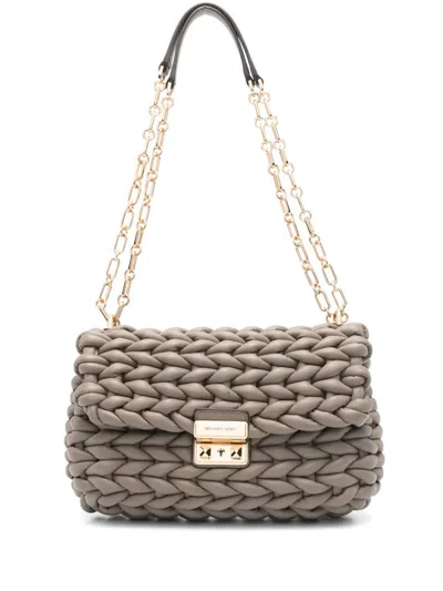 Michael Kors Tribeca Woven Big Bag In Gray