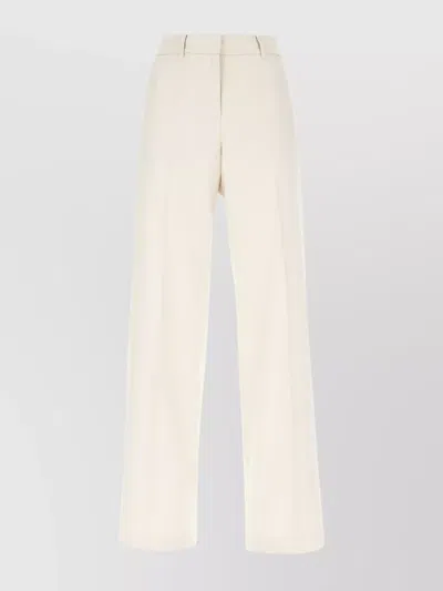 Michael Kors Trousers Linen Blend Wide Leg In Neutral