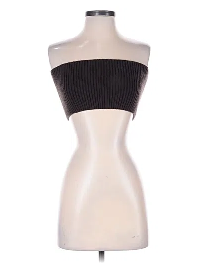 Pre-owned Michael Kors Tube Top Brown Strapless Neckline Tops