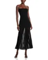 Michael Kors Tube Top Sheer Maxi Dress In Black