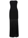 Shop Michael Kors Tube Top Sheer Maxi Dress In Black