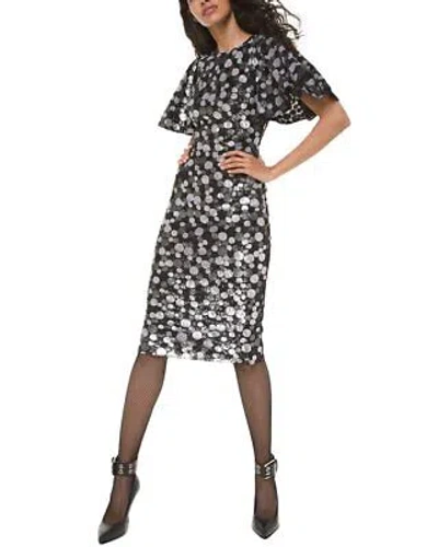 Pre-owned Michael Kors Tulle Paillette Sheath Dress Women's Black 2