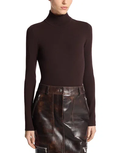 Michael Kors Turtleneck Bodysuit In Chocolate