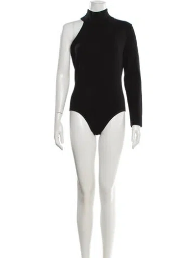Pre-owned Michael Kors Turtleneck Long Sleeve Bodysuit In Black