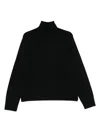 Michael Kors Turtleneck Pullover In Black Wool In Black