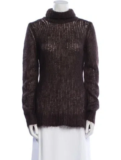 Pre-owned Michael Kors Turtleneck Sweater In Brown