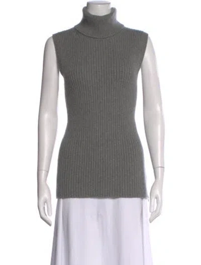 Pre-owned Michael Kors Turtleneck Sweater In Gray