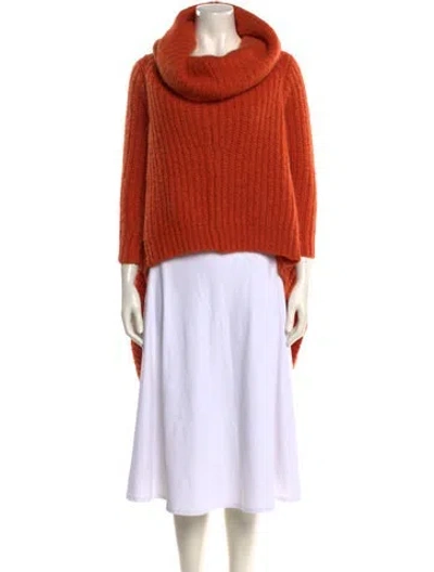 Pre-owned Michael Kors Turtleneck Sweater In Orange