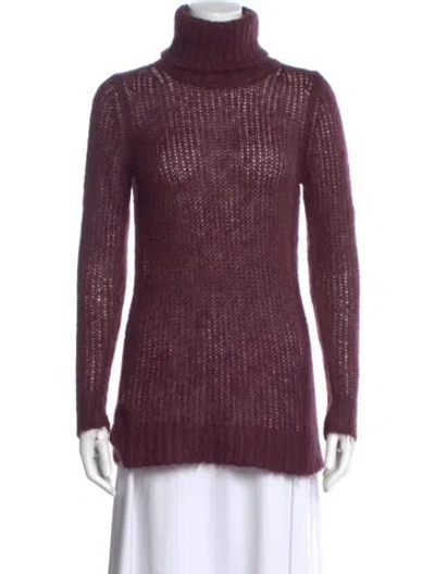 Pre-owned Michael Kors Turtleneck Sweater In Purple