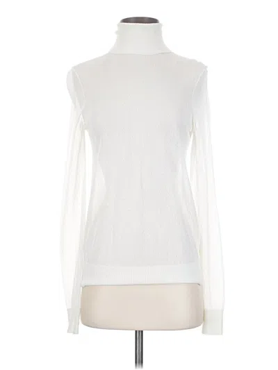 Pre-owned Michael Kors Turtleneck Sweater In White